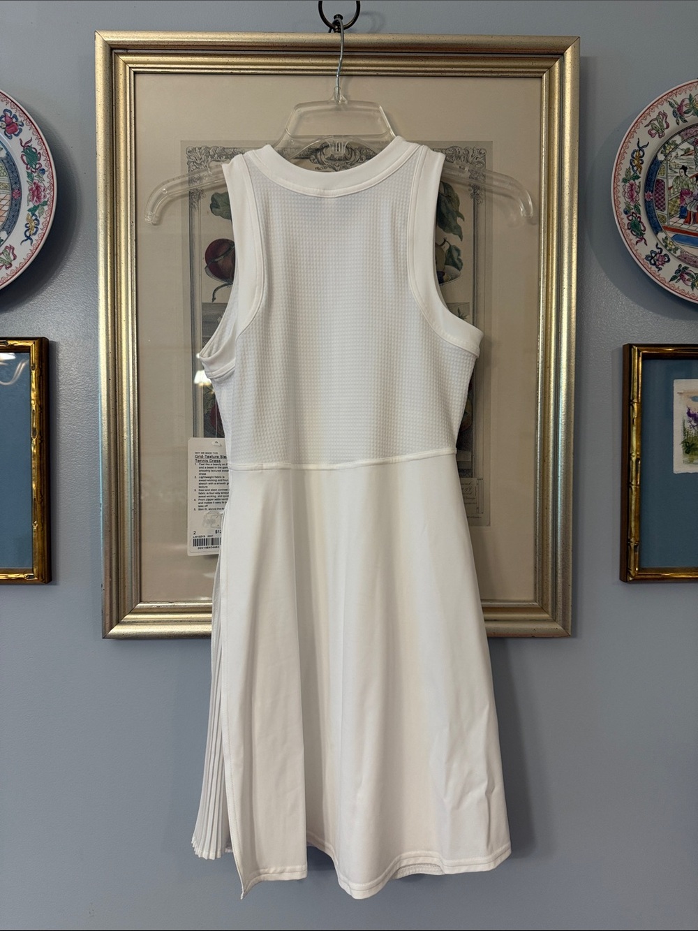 lululemon athletica White Grid-Texture Sleeveless Tennis Dress BNWT - Picture 8 of 12